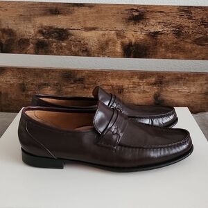 Allen Edmonds modena brown men loafers Driving Shoes Mocassin Slip On